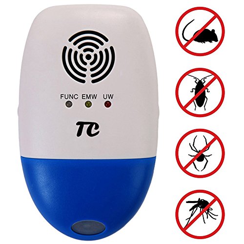 Ultrasonic Pest Control Against Mouse,TC Joy Electronic Pest Repellent Plug in Multi-functional Intelligent,Indoor and Outdoor Use