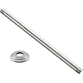 Westbrass 1/2" IPS x 19" Ceiling Mounted Shower Arm with Flange, Polished Chrome, D3619A-26