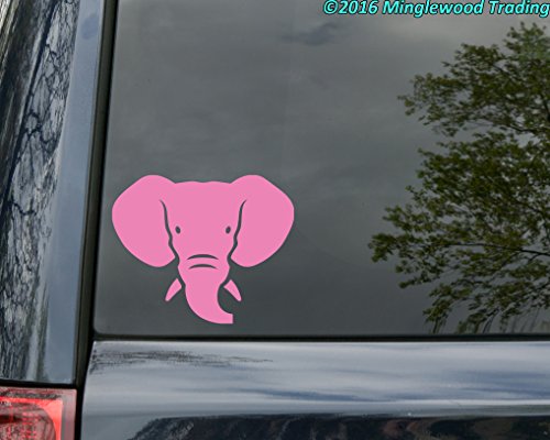 ELEPHANT HEAD 5" x 4" Vinyl Decal Sticker - Trunk Tusks Ears - - IVORY