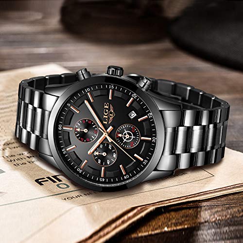 LIGE-Relojes-para-Hombres-Deportes-Militares-Reloj-de-Negocios-de-Acero-Inoxidable-a-Prueba-de-Agua-para-Hombre-con-Fecha-analogica-de-Cuarzo-Reloj