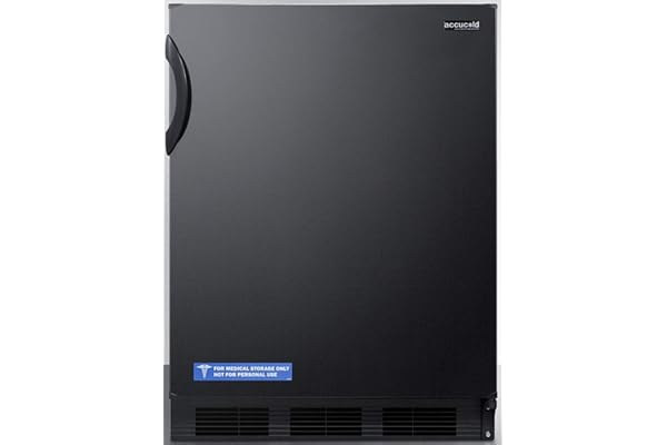 Summit Appliance AL752BK Freestanding ADA Compliant 24" Wide 5.5 Cu.Ft. All-Refrigerator for General Purpose Use with Door Liner, Auto Defrost Operation and Black Exterior