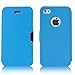 Magnetic Flip Synthetic Leather Hard Skin Pouch Wallet Case Cover for Apple iPhone 5 5S 5G Blue