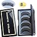 【Upgrade】Long Dual Magnetic False Eyelashes -Ultra Thin 3D Fiber Reusable magnetic eyelashes (8 Pcs Long)