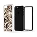 True Color Case Compatible with iPhone 7 Case, Camo iPhone 8 Case, Real HD Camo Tree Grass Straw Hybrid Hard Back Cover + Soft Slim Durable Protective Shockproof Rubber TPU Bumper - Black