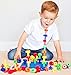 CC O PLAY 50pc Peg Board Stacking Toy for Toddlers - Montessori Educational Building Shapes for Preschoolers - Early Learning Set for Fine Motor Skills - Ebook Pegboard Pattern Cards/Games-Tote Bag