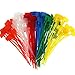 CREATRILL 120 Pcs 6 Colors Nylon Cable Marker Ties Self-Locking Cord 5 inches Write on Ethernet Wire Zip Mark Tags Nylon Power Marking Label