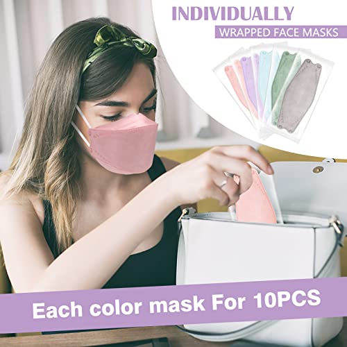 HNEE 50 Pack Adult KF94 Masks, Individually Packaged 4 Layers KF94 Mask