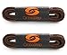 OrthoStep Waxed Very Thin Dress Round Classic Brown 41 inch Shoelaces 2 Pair Pack