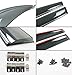 Premium Smoke Tinted Window Visor Rain Guard W/Chrome Trim & Clips Compatible with 2017-2022 Honda CR-V CRV