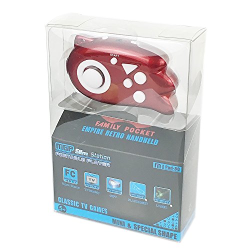 JJFUN Mini TV Handheld Game Console Player for Kids, Connect and Play 89 in 1 Retro Classic Games, Old School Arcade Style Plug & Play Video Games Controller for Children Boys Girls 4-12 Years Old-RED