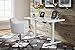 Signature Design by Ashley Baraga Contemporary Adjustable Swivel Home Office Desk Chair, White