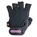Contraband Pink Label 5057 Classic Weight Lifting Gloves for Women | Workout Gloves for Women w/Leather Palm | Gym Gloves w/Light-Medium Padding | Fingerless Weightlifting Gloves (Black, Medium)