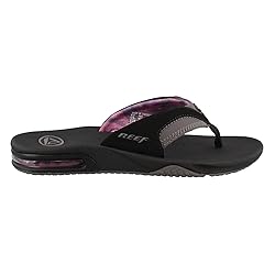 Reef Women's Sandals, Fanning, Black/Grey, 5