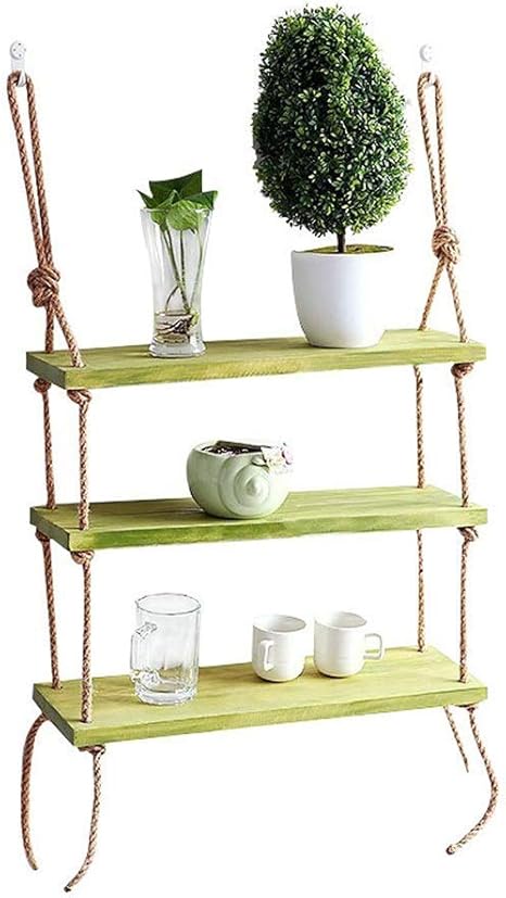 Amazon.de: kaige Wandregal 3-Schichten Hängendes Regal, rustikal festes