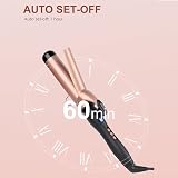 JAETON 38mm Curling Wand Large Ceramic Barrel Adjustable Temperature Dual view 9