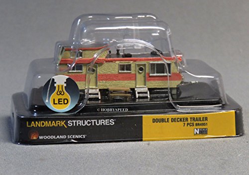 Woodland Scenics WOOBR4951 N Built-Up Double Decker Trailer