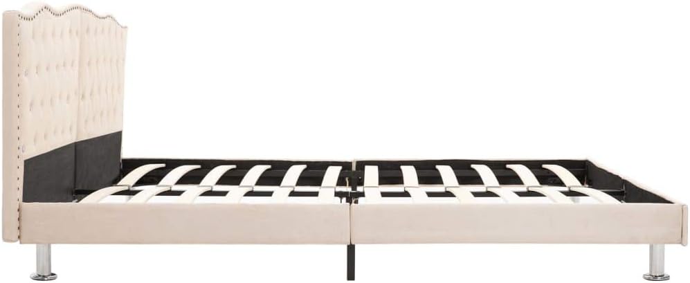 Festnight Bettgestell Holzbett Futonbett Bett mit Holz-Rahmen und Stahl