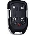 SUPALAND Key Fob Replacement Fits for GMC Acadia 2017 2018 2019 2020 2021 Push Start 5 Button Smart Proximity Keyless Entry Remote Start Control 13508275 HYQ1EA Self-Programmable