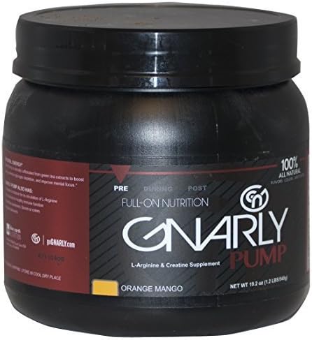 Gnarly Pump Pre-Workout Supplement || All Natural Nitric Oxide Booster (Orange Mango) by Gnarly Nutrition