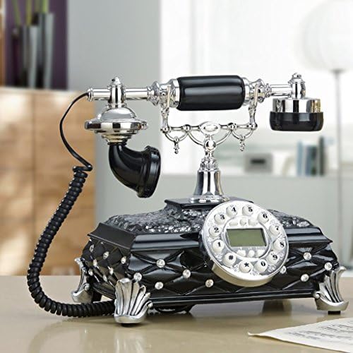 Gvqng 優先配送 電話 ヨーロピアンスタイルのホームクリエイティブ固定シートマシンリビングルームの装飾品アンティーク電話25x22x26cm シンプルなアンティーク電話