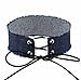 DETALLAN Fashion Women Lace Up Gothic Punk Choker Vintage Velvet Leather Necklace Jewelry (Black)