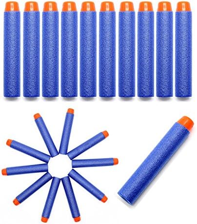 Gaobei 100PCS Gun Soft Refill Foam Bullets Darts Round Head Blasters For Nerf Universal Standard N-Strike Toy Blue