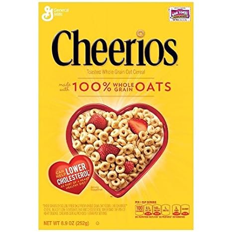 General mills cheerios tstd whl grn oat cereal 252g (016000275263)