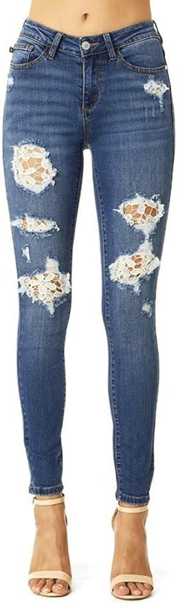 judy blue jeans with lace