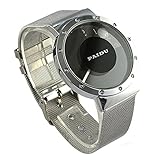 Youyoupifa Fashion Black Dial Sliver Stainless Steel Strap Quartz Watch