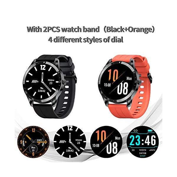 Blackview Smart Watch for Men, Full Touch Screen Fitness Trackers with Heart Rate Sleep Monitor, Fitness Watch with 5ATM…