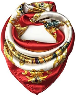 Silk Like Scarf Women's Fashion Pattern Large Square Satin Headscarf