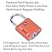 Forge Small TSA Approved Luggage Locks: Ultra Secure Dimple Key Travel Locks Alloy Body. for Luggage, Travel Cases, Backpacks, Orange 4 Pack.