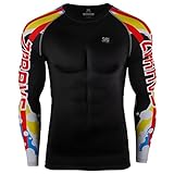 Zipravs Compression Shirts For Men Long Sleeve Crossfit Jiu Jitsu Base Layer