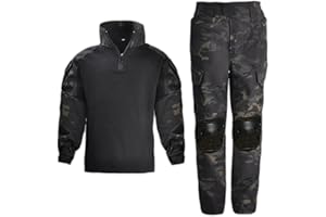KUFORES Kid's Costume Tactical Military Suits Long Sleeve Amry Uniforms Combat Shirt and Pants