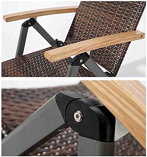 Liegestuhl Sonnenliege Gartenliege Lounge Sessel Klappbarer Innen-Sonnenliegen im Innenbereich Wicker Rattan… – Bild 8