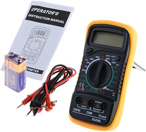 UHBGT Digital Multimeter XL830L Volt Meter Ammeter Ohmmeter Tester Yellow
