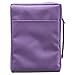 Promo Poly-Canvas Bible / Book Cover w/Fish Applique (Medium, Dahlia Purple)