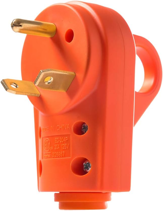 MICTUNING 125V 30Amp Heavy Duty RV Replacement Male Plug with Ergonomic Handle: Automotive