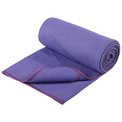 DMASUN Yoga Towel,Super Soft Microfiber Sweat Absorbent Yoga Mate Towel,Non-Slip Injury Free 72x26 Hot Yoga Towels,Ideal for Exercise, Fitness, Pilates and Yoga Gear,Purple