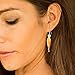 925 Sterling Silver Hand Blown Venetian Murano Glass Orange Leaf Long Dangle Long Earrings