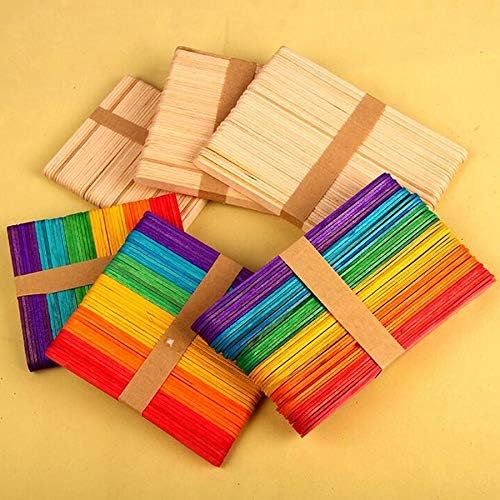 Holder Ice Cream - 50 Pcs Wood Ice Cream Hand Crafts Art Spoon Pack Cake Making Sticks Holder Colorful Kids Hand Crafts Art Tool