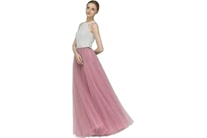 ELLIEWELY EllieHouse A Line Long Full Bridesmaid Tulle Skirt for Wedding Evening Party Prom P68