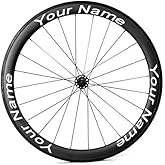 Catazer Customize Bicycle Wheel Stickers Cycle Bike Rim Decal Over 20 Fonts | Custom personalized text, Fits 700c/29er/27.5er/26er rims, Sunproof durable, Easy to apply, For bike wheel decoration