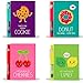 Scentco Sketch & Sniff Note Pads (4.53 x 3.54, 4-Pack) (Cookie, Donut, Cherry, Lime)