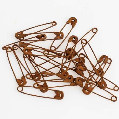 This Bulk Bag of 288 of Primitive Aged, Grungy and Rusty Metal Safety Pins is a Must Have for Primitive Craft Projects! Perfect for embellishing prim Dolls, attaching Tags, and Other Rustic displays.
