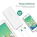 RAVPower Portable Chargers 20000mAh USB Battery Pack with Dual iSmart 2.0 USB Ports, 3.4A Max Output, 2.4A Input Power Bank for iPhone, iPad, Galaxy, and Android Devices (White)