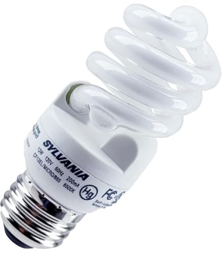 thumbnail image 2 of Satco S7263 5-Watt Medium Base T2 Mini Spiral, 5000K, 120V, Equivalent 2 of 12