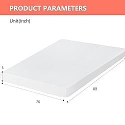 King Mattress 6 inch Gel Memory Foam Mattress Queen