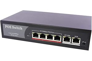 axGear PoE Network Switch 10/100m Power Injector 4 Port + 2 Port Power Over Ethernet