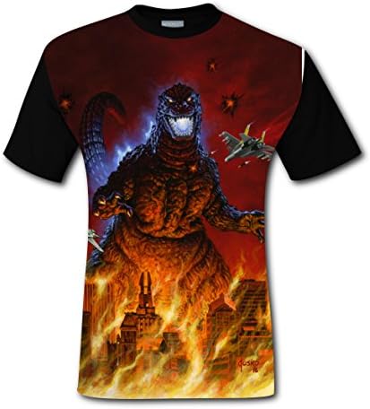 Super-Godzilla Teens Summer Cool Tshirts 3D Printed Tees Top For Mens M